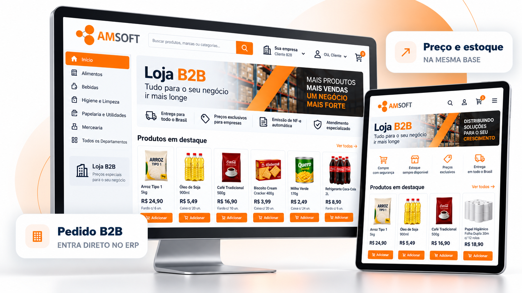 Portal B2B AMSOFT para clientes CNPJ